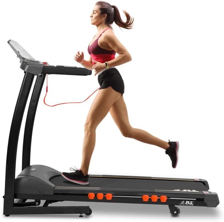 JLL S300 Digital Folding Treadmill, 2021 New Generation Digital Control 4.5HP Motor, 20 Incline Levels, 0.3km/h - 16km/h, 15 Programs, USB  Speakers