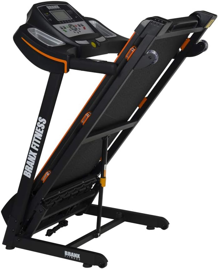 Branx Fitness NEW Compact Foldable Energy Pro Treadmill - 16.5km/h - 0-16 Level Auto Incline - 5hp Peak Motor - Bluetooth - 125kg Max User Weight Limit