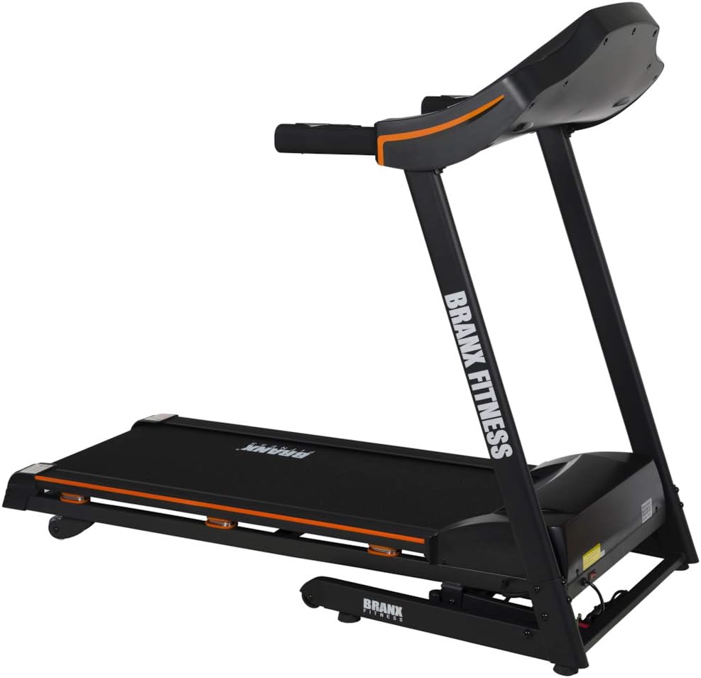 Branx Fitness NEW Compact Foldable Energy Pro Treadmill - 16.5km/h - 0-16 Level Auto Incline - 5hp Peak Motor - Bluetooth - 125kg Max User Weight Limit