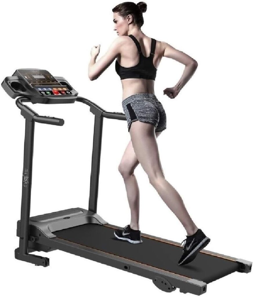 EVOLVE B1 Motorized Electric Treadmill for Home - 3 level manual inclination  Foldable running machine with 12 programs - Bluetooth, speaker, USB Port, AUX - Zwift App for smart phone