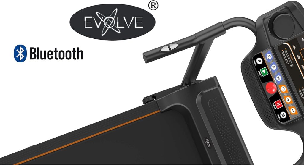 EVOLVE B1 Motorized Electric Treadmill for Home - 3 level manual inclination  Foldable running machine with 12 programs - Bluetooth, speaker, USB Port, AUX - Zwift App for smart phone