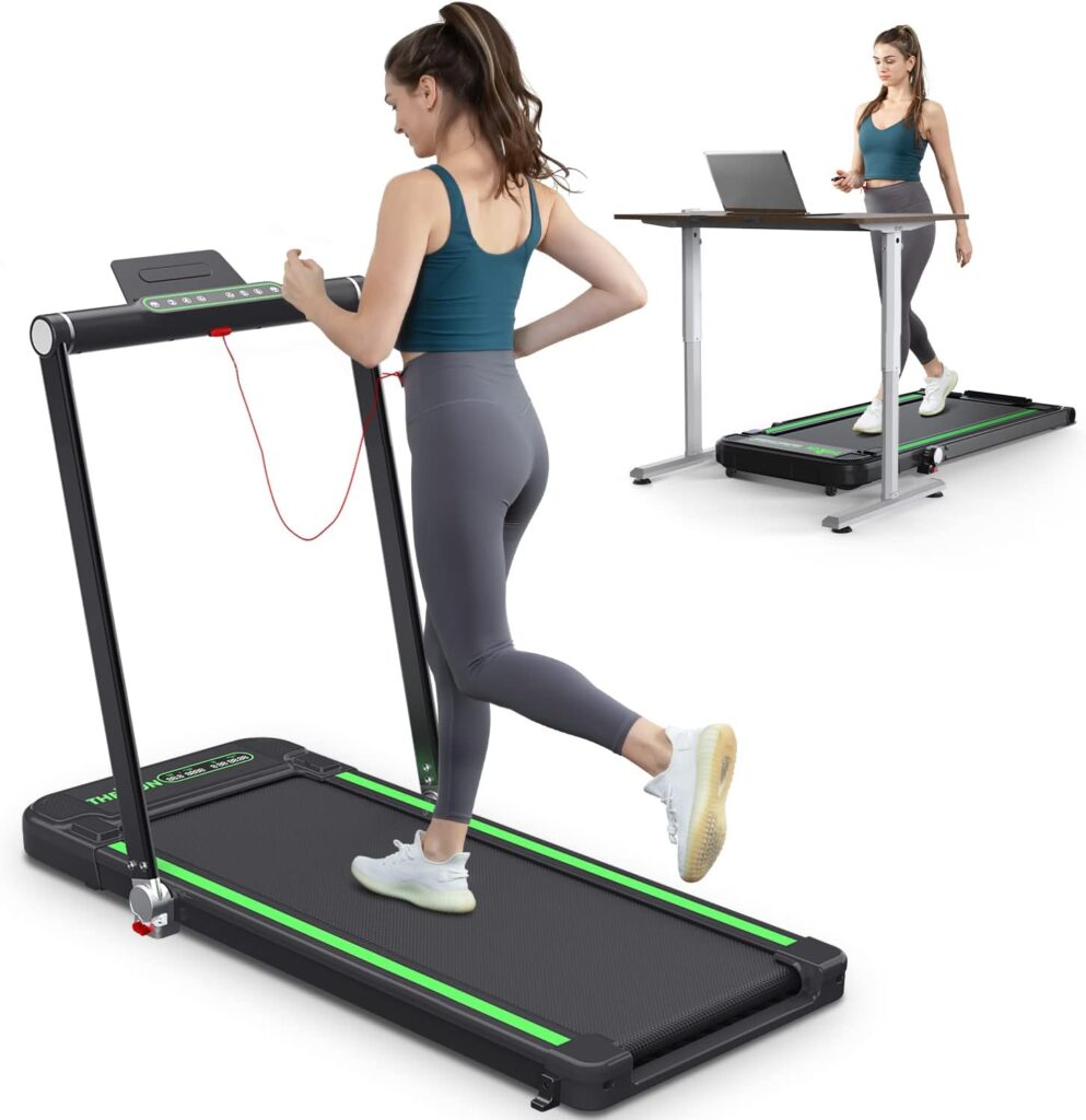 Folding treadmill for home, THERUN 2.5HP Under Desk Treadmill w/Widened Shock Absorption Running Belt, Foldable Walking Running Machine w/Adjustable Speeds 1-12km/h,Non-Assembly
