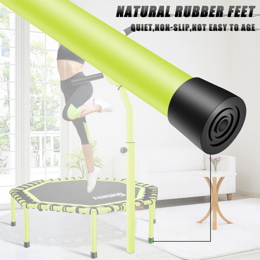 Gielmiy Fitness Trampolin Ø ca 101cm ，Outdoor/Indoor Mini trampolin, Sprungtraining Aerobic Rebounder Trampolin，Gewicht bis 150kg