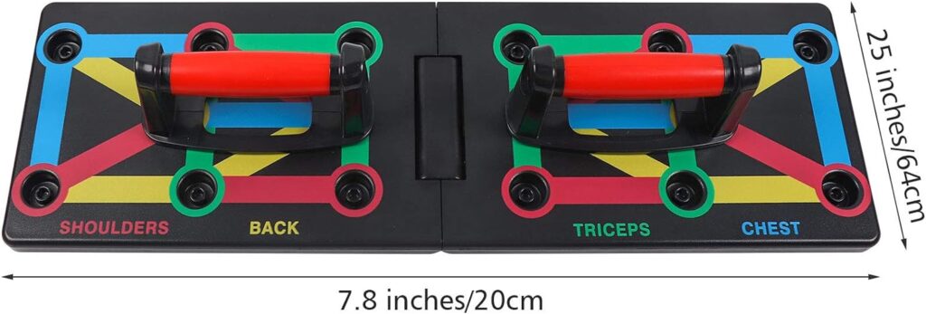 GLKEBY 12 in1 Push Up Board System,Foldable Portable Push-Up Rack Board,Multifunctional Color Coded Fitness Pushup Stands,for Indoor, Gymnasium, Outdoor Muscle Training Fitness Exercise