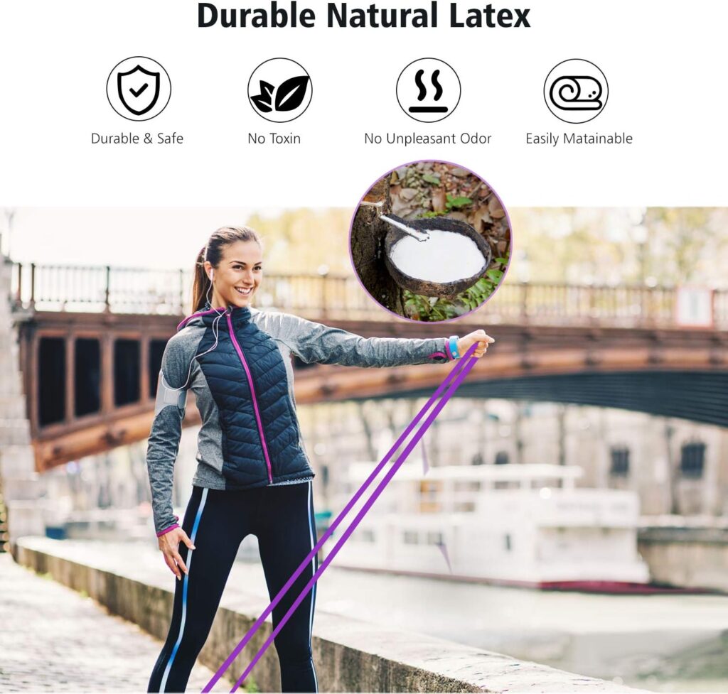 Pull Up Assist Bands Set 4pcs, Resistance Bands for Men  Women, Heavy Duty Fitness Workout Bands Durable Exercise Stretch Bands for Chin Ups Mobility Powerlifting Crossfit Yoga Home Gym Workouts