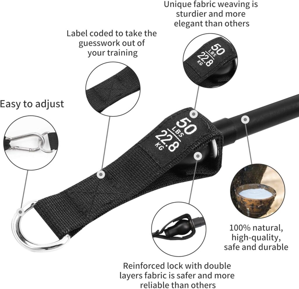 Resistance Bands, Resistance Bands Set Men, Workouts Bands, Exercise Band with 5 Fitness Tubes, 2 Foam Handles Strength Training Home Gym Equipment