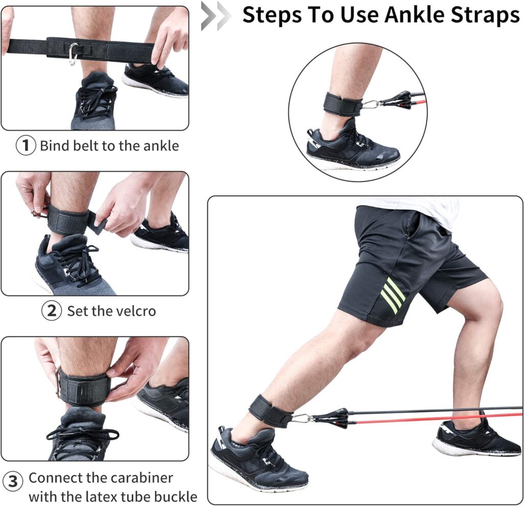 Resistance Bands, Resistance Bands Set Men, Workouts Bands, Exercise Band with 5 Fitness Tubes, 2 Foam Handles Strength Training Home Gym Equipment