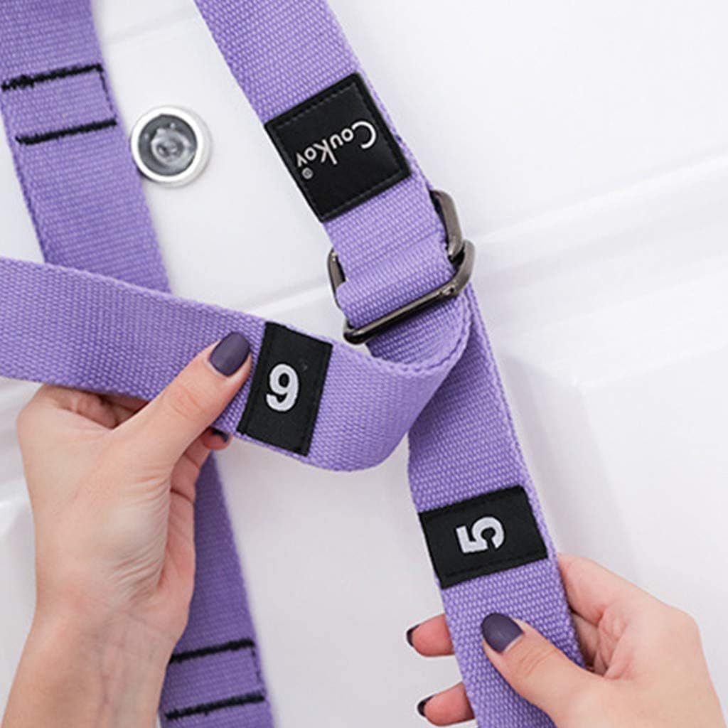 Yoga Stretching Strap, Adjustable Height Leg Stretcher Waist Back Stretch Band, Exercises Door Flexibility Tensile Trainer for Rehab Pilates Dance Splits